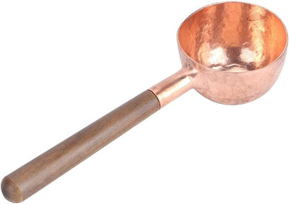 Measuring Scoop Spoon, Red Copper Coffee Measuring Spoon with Black Walnut Handle for Tea, Sugar, Salt, Flour