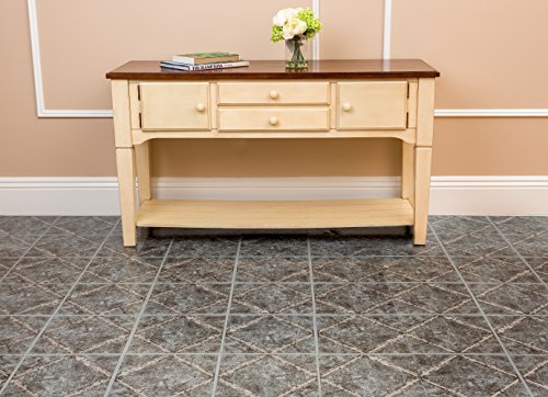 Tivoli Self Adhesive Vinyl Floor Tiles, 45 Tiles - 12" x 12", Light Oak Plank-Look - Peel & Stick, DIY Flooring for Kitchen, Dining Room, Bedrooms, Basements & Bathrooms by Achim Home Decor