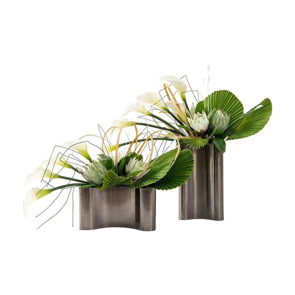 Light Luxury Simulation Flower Art Set Decoration Dining Table Living Room Negotiation Sales Office Arrangement Fake Plants(A)