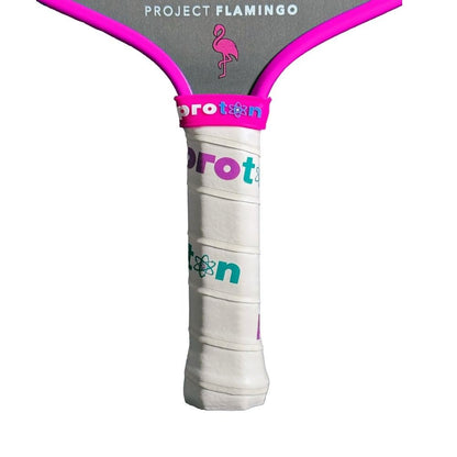 Proton Series Three Project Flamingo Pickleball Paddle - 15mm Velocity Core & Carbon Fiber Face (Pink, Widebody)