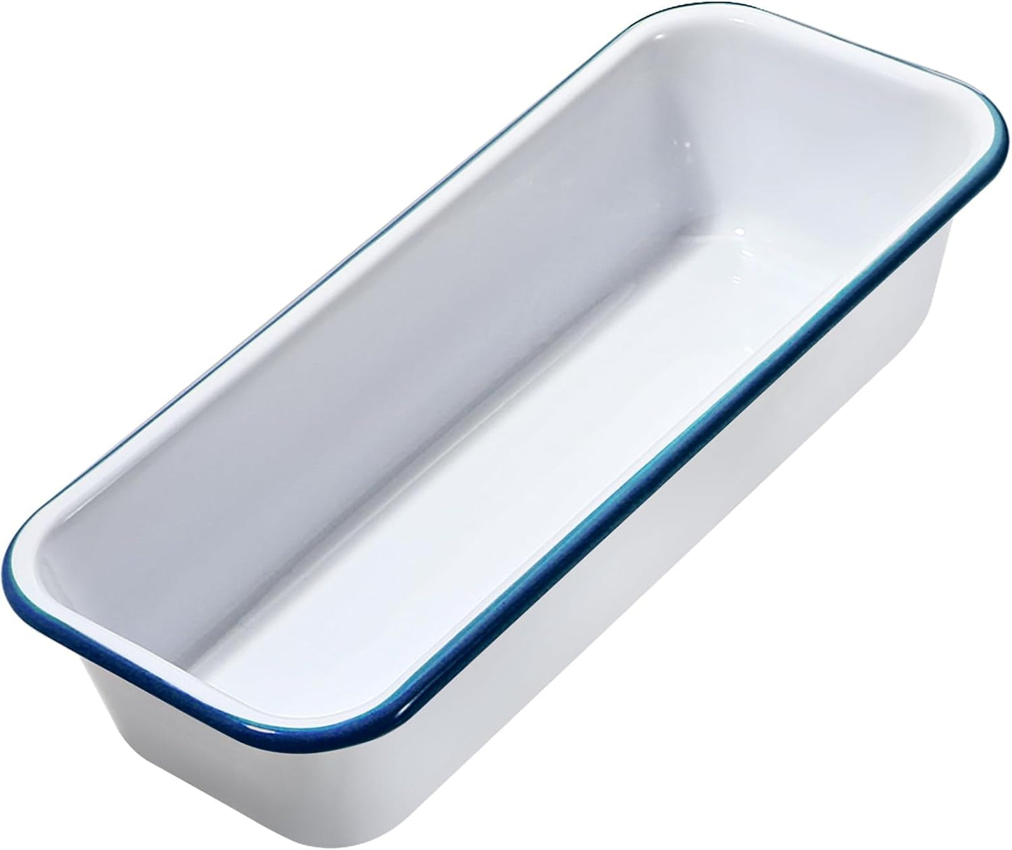 12 4.5 Inches Webake Large Enamel Bread Pan, Long Banana Bread Loaf Pan for Baking, Non-Stick Rectangle Cake Pan