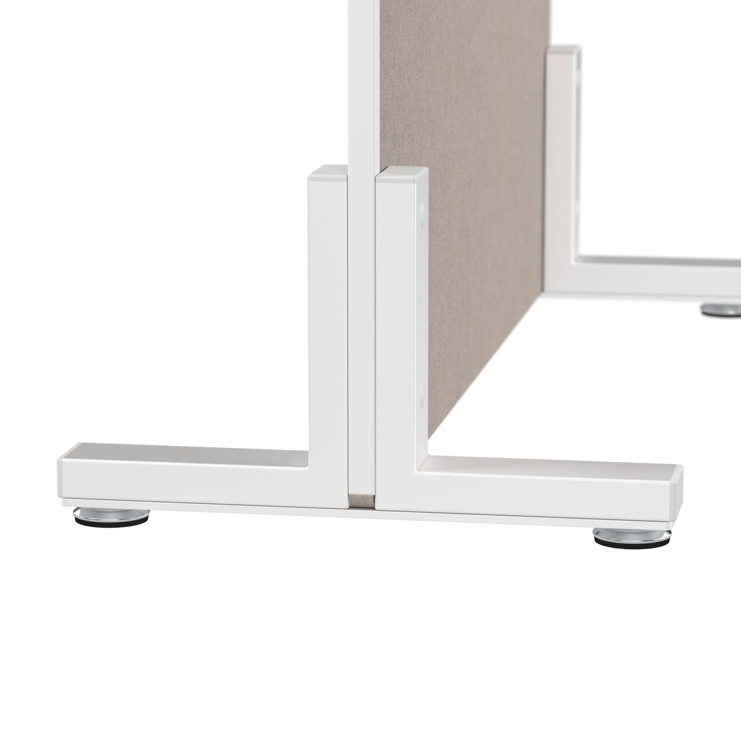 Bush Business Furniture 34W x 72H Freestanding Privacy Screen in Warm Beige, Standing Office Partition with Acoustic Sound Dampening Panel