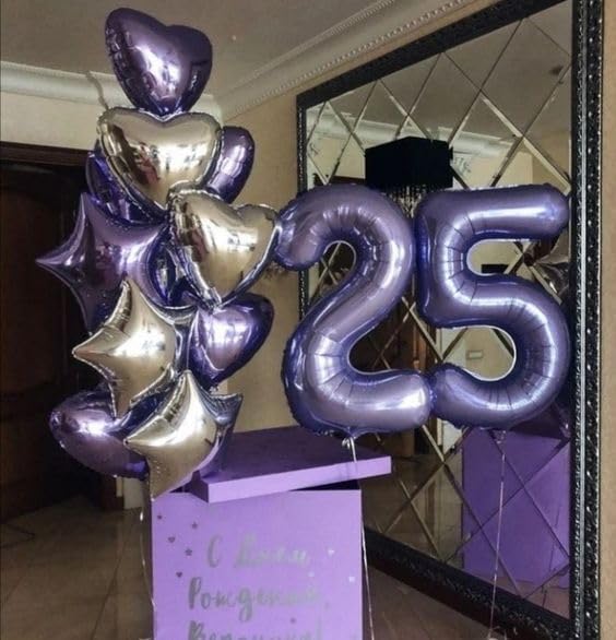 Purple Number 3 Balloon - 40 Inch 3rd Birthday Celebration Decor for Kids & Adults