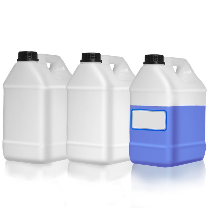 Zikoos 3 Pcs 1 Gallon Plastic Jug with Lids and Handles Translucent Square Liquid Storage Containers Reusable Empty Camping Water Jugs for Water Sauces Soaps Detergents Liquids Cleaning Solutions