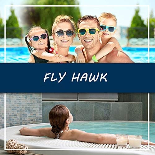 FLY HAWK Pole,4 Pool Brush with FT Polished Aluminum Back Pool Scrub Brush Head Designed for Cleans Walls, Tiles