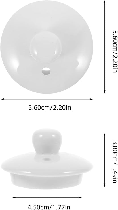 Luxshiny Ceramic Teapot Lid Replacement, White Porcelain Mug Cover for Small Tea Pots, Kungfu Tea Cup Accessories