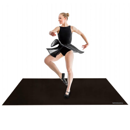 Artan Balance Dance Floor and Ballet Barre Portable for Home or Studio, Freestanding Adjustable Double Bar, Kids and adults, 2 pc. Set