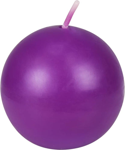 Zest Candle 12-Piece Ball Candles, 2-Inch, Purple