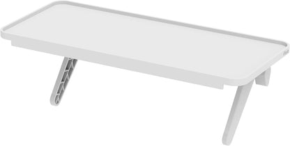 12 inch 13lbs, Pixio White Monitor Storage Top Shelf - Adjustable Platform, Universal Fit, Holds Up to Works on TV