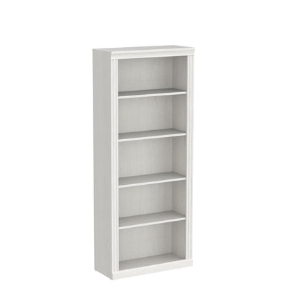 Bush Home Saratoga Tall 5 Shelf Bookcase - Set of 2 in Linen White Oak