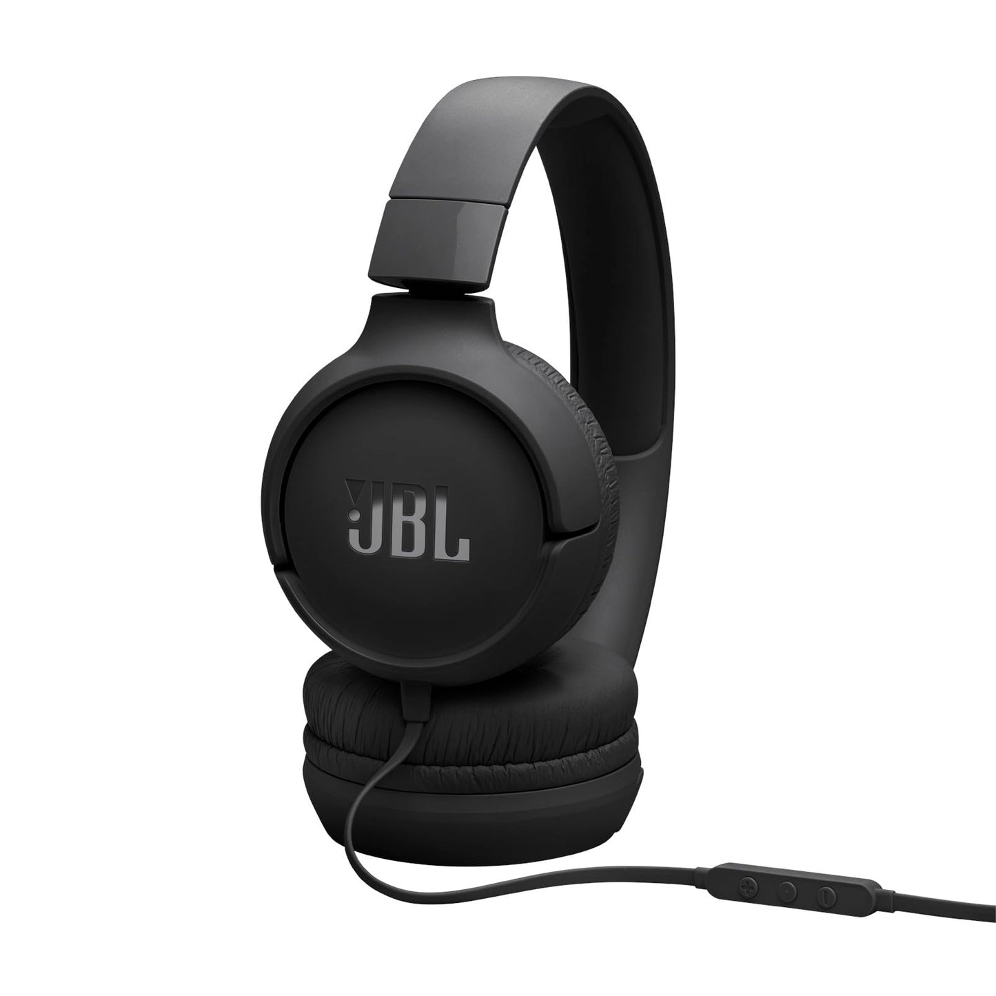 JBL Tune 520C - USB-C Wired on-Ear Headphones with Hi-Res Audio Support, JBL Pure Bass Sound, Comfort fit, USB-C connectivity, 3-Button Remote with Microphone and EQ presets Control (Black)