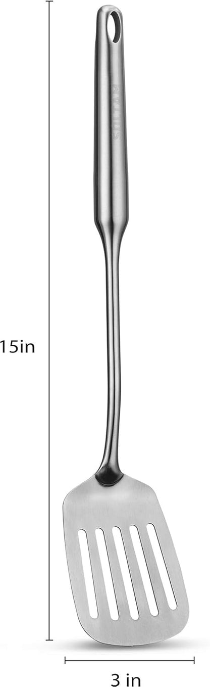 Stainless Steel Slotted Turner Spatula - Meticulous Craftsmanship, Modern Design, Guaranteed Lifetime Use