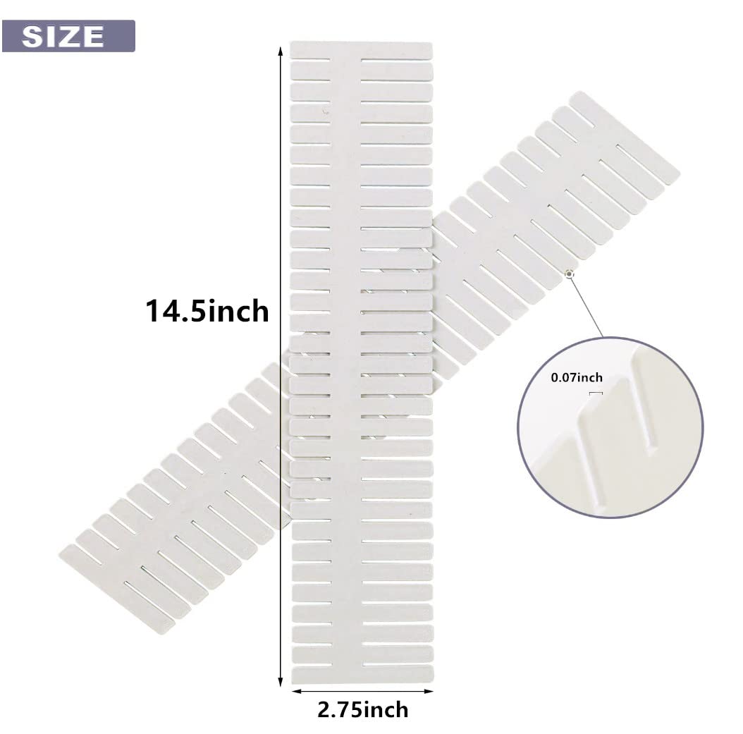 44Pcs Drawer Dividers with Fixing Buckle, Adjustable Drawer Organizer Storage Separator for Clothes, Cutlery, Socks, Underwear, Makeup, Dresser, Kitchen, Bedroom, Office, Bathroom, 14.5 * 2.75in