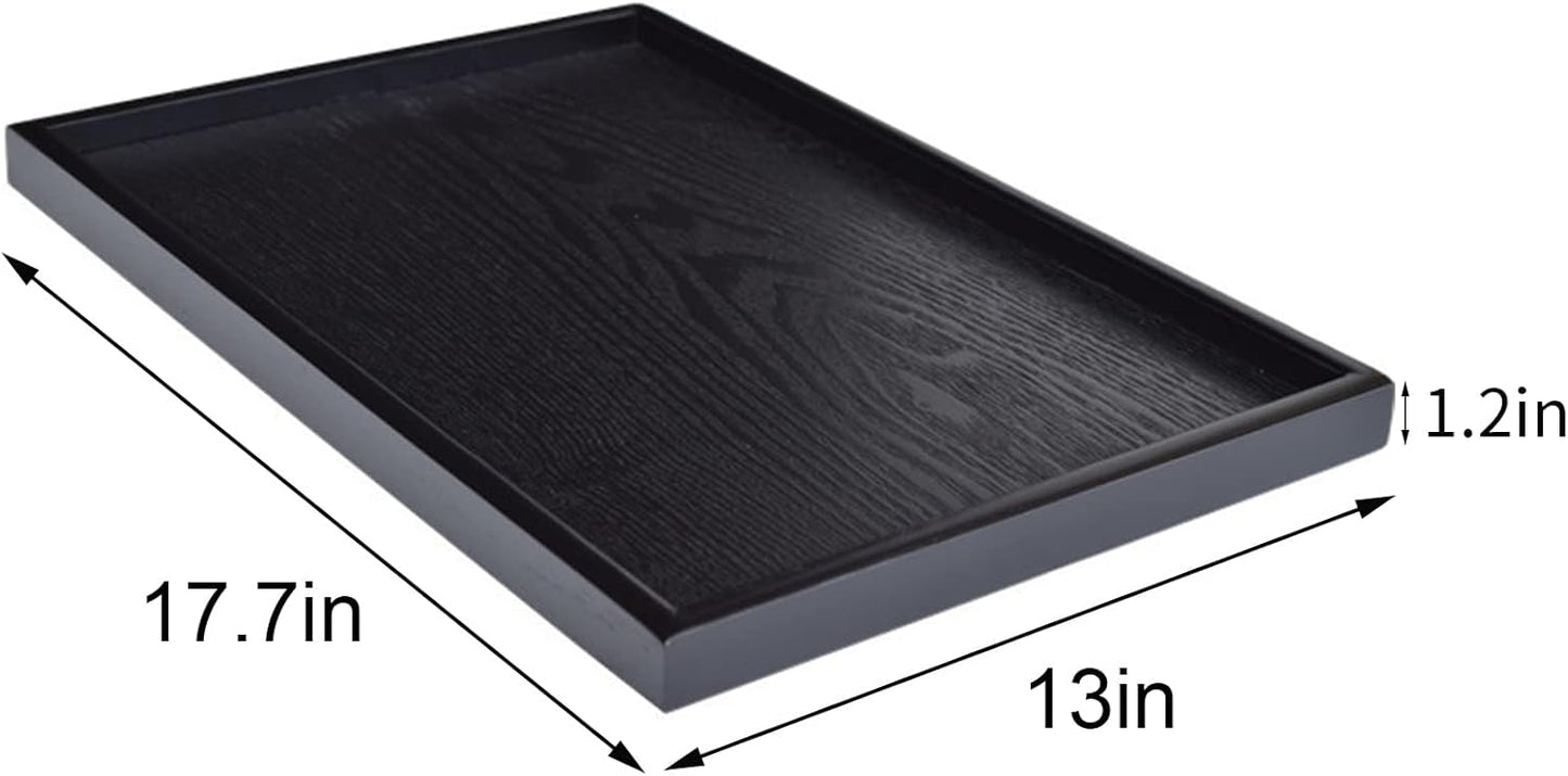 17.7 13 Inches x Extra Large Solid Wood Serving Tray for Tea Coffee Table Snack Food Meals Serving Plate Kitchen Party