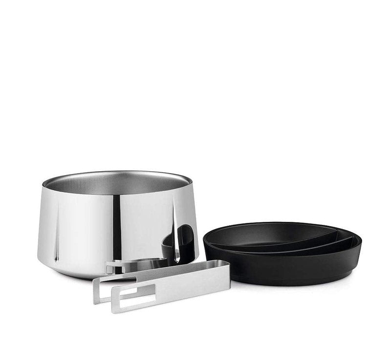 Rosendahl Grand Cru Barware Ice Bucket Steel, Chrome, 4.3"H x 6.3"D, Gift Box Included
