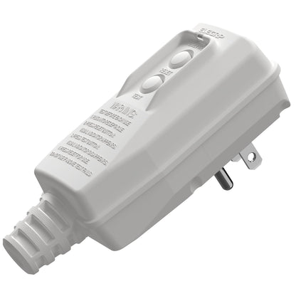 ELEGRP G1215PA G20PAS Patented Auto Monitoring GFCI Replacement Plug Assembly, Auto Reset 15A Grounded 3 Wires 3 Prongs for Smart Toilet, Power Pressure Washer, Pool Pump etc, UL, 1 Pack, White