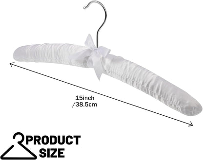 12 15 Inch 360 Jetec Pieces Satin Padded Hangers for Women Clothing Satin Hangers Swiveling Hook Sponge Shoulder Padded