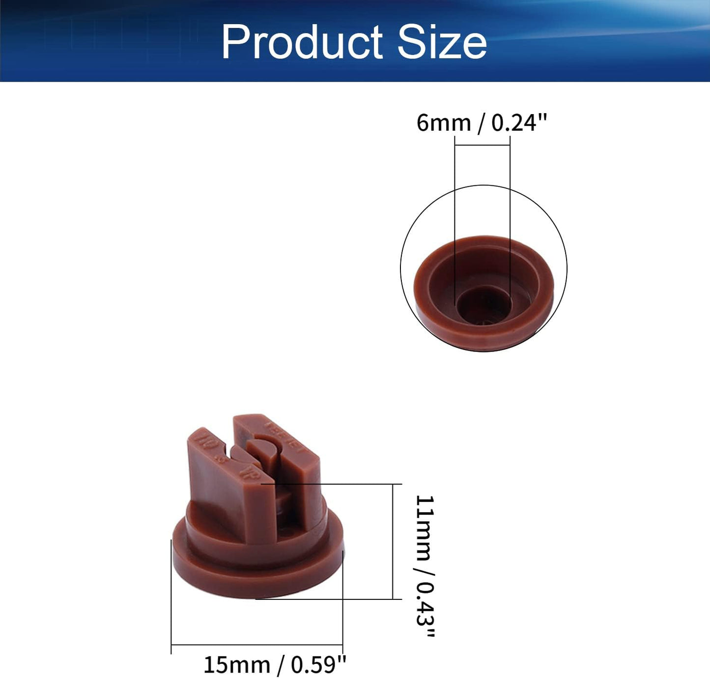 Yinpecly 20pcs Plastic Nozzle: 110 Degree Flat Fan Spray Tip for Industrial and Agricultural Applications