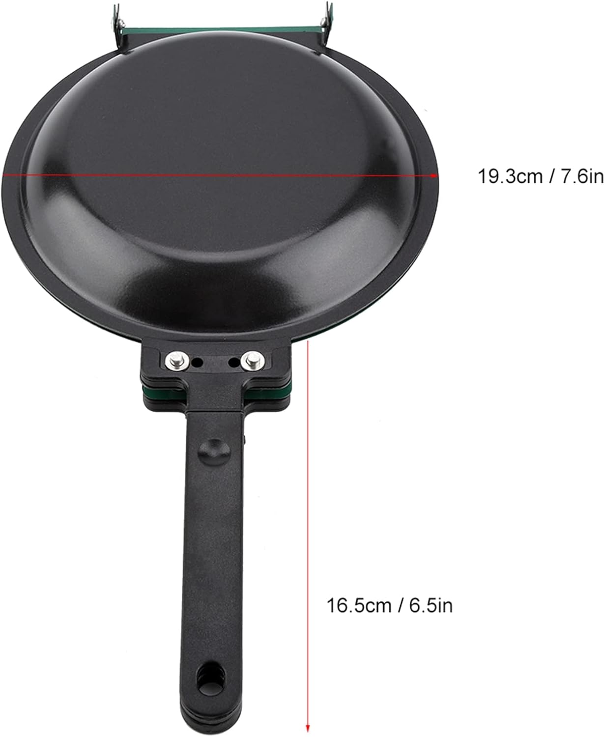 Jerliflyer Double Sided Nonstick Frying Pan, Round Pancake Maker, Coated Bread and Egg Pan