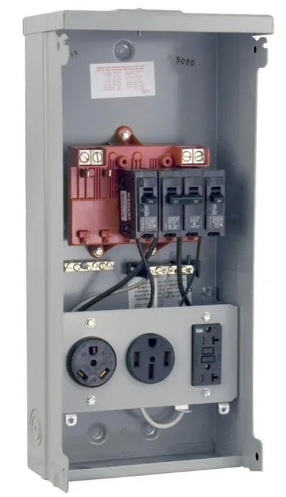 Temporary Power Outlet Panel with 20, 30, and 50-Amp Receptacles, Unmetered