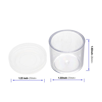 KOHAND 200PCS Plastic Mini Paint Cups with Lids, Small Sample Containers, Empty Craft Storage Pots for Beads, Glitter, Painting
