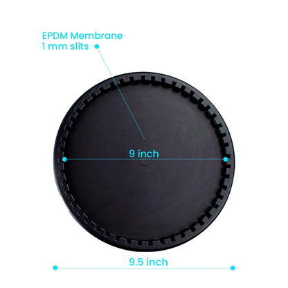 Thunder Parts ECD270-E | 4 Units - 9” EPDM Fine Bubble Disc Diffuser with Connector (Groomet)- Aerators for Ponds, Aquarium or Water Treatment | SSI Aeration Original (ECD270 + GR6 4Pack)