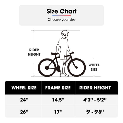 HH HILAND 24 inch Mountain Bike for Men and Women, 18 Speeds High-Carbon Steel Frame, Sport Cycling MTB Bicycle for Adult White