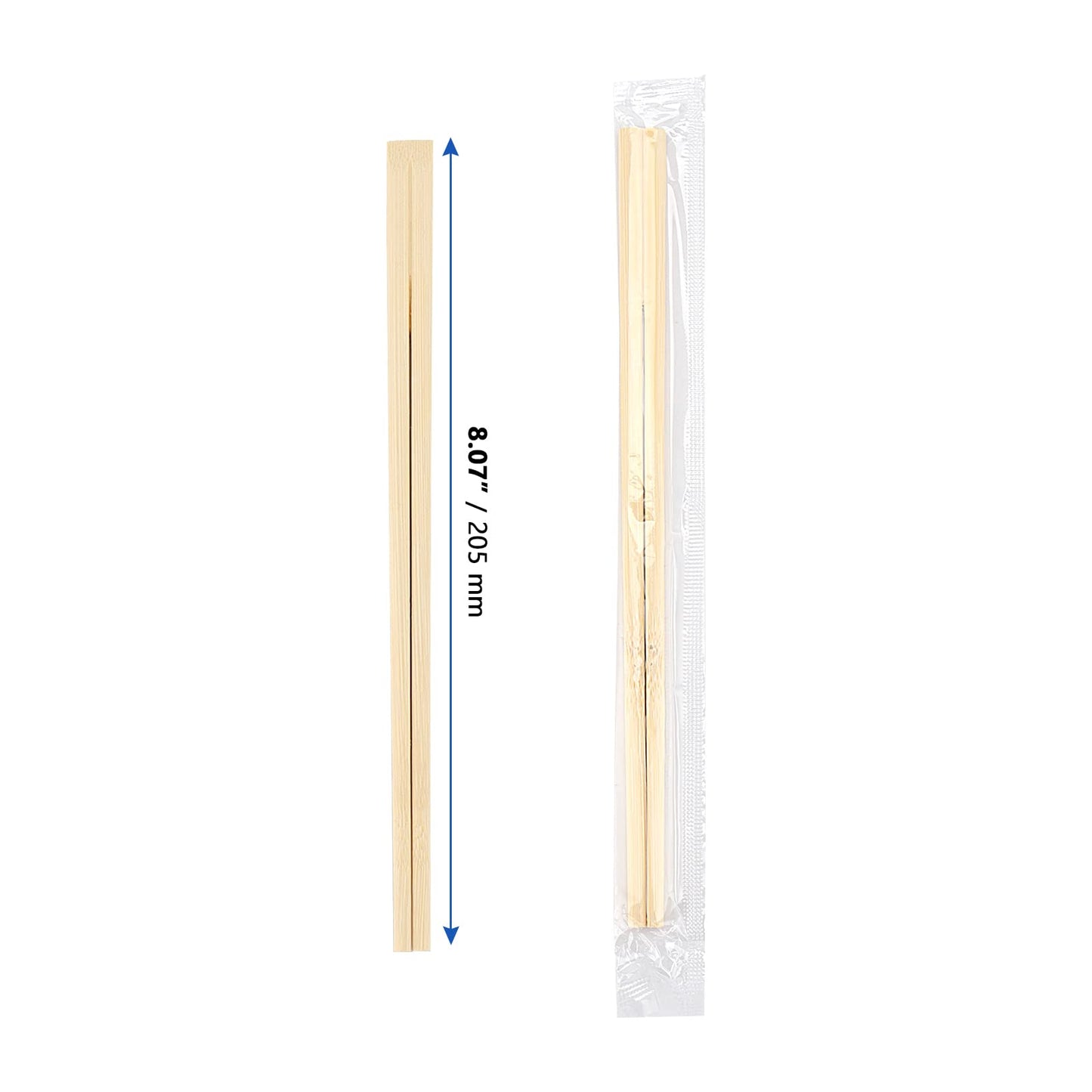 MANCHAP 500 Pairs 8 Inch Disposable Chopsticks, 20cm Bamboo Chopsticks Bulk, Chinese Wood Chop Sticks for Eating, Catering, Takeaway