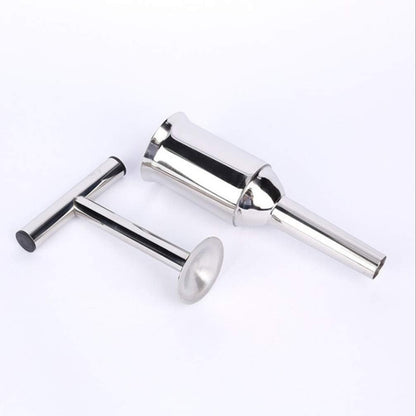 Stainless Steel Sausage Stuffer Tubes Filler Meat Filling Funnel Stuffer Tools, 28cm