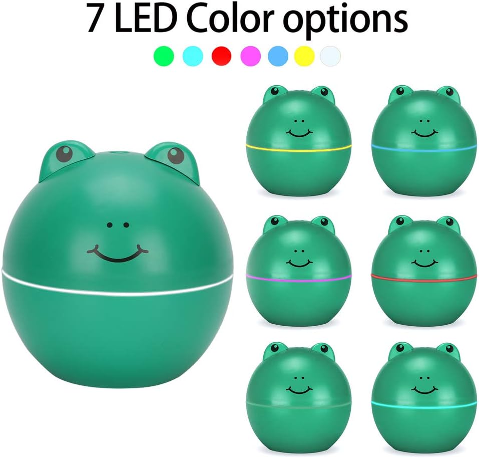 Mini USB Humidifiers, Portable Mist Humidifiers for Travel, Car, Office, Bedroom, Frog