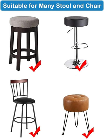 15"-20" 4 Pack Sigmat Round Stool Covers, Stretch Waterproof Bar Stool Seat Cover Round Chair Covers Burgandy