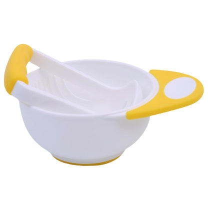 Baby Food Maker with Handle Food Grade Large Capacity Baby Puree Maker with Masher Baby Food Masher And Bowl Non-slip Heat Resistant Baby Food Grinder for New Parents