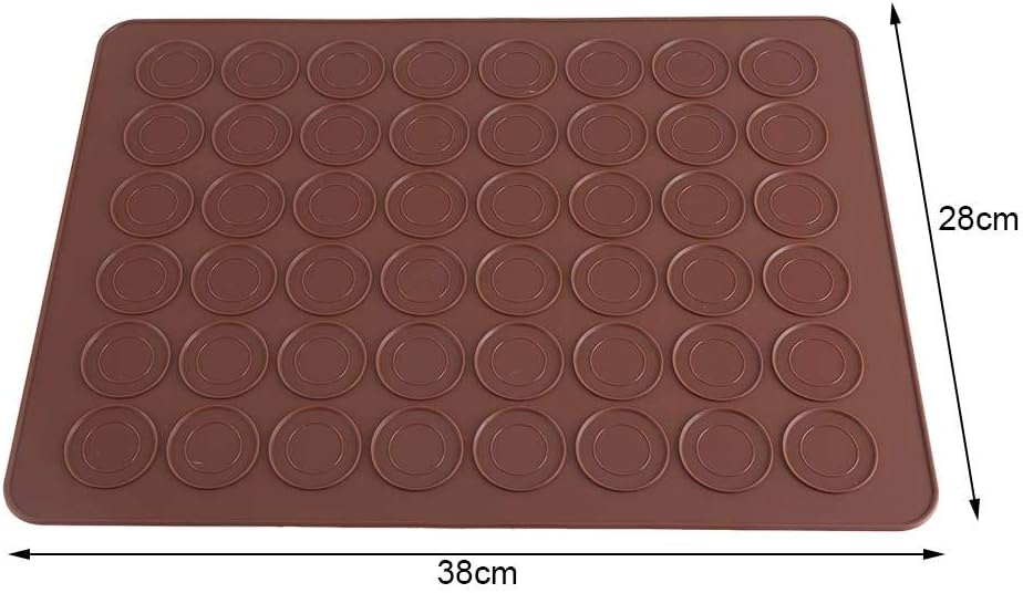 Silicone Baking Mat - Macaron Silicone Baking Mats, 48 Cavities for Cookies and Decorating Tools