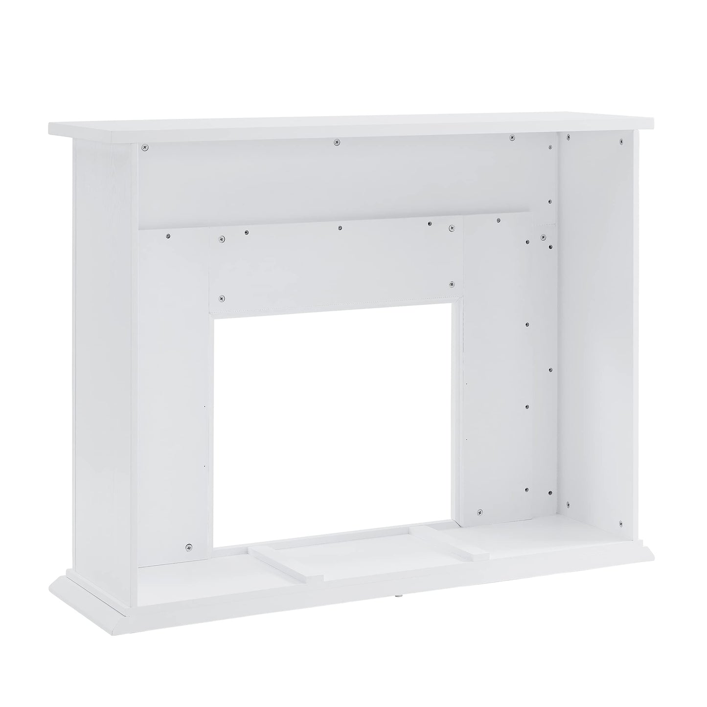 SEI Furniture - Hebbington Tiled Fireplace - Transitional Design, White Marble Top - Ideal for Living Room, Family Room (FC1080759)