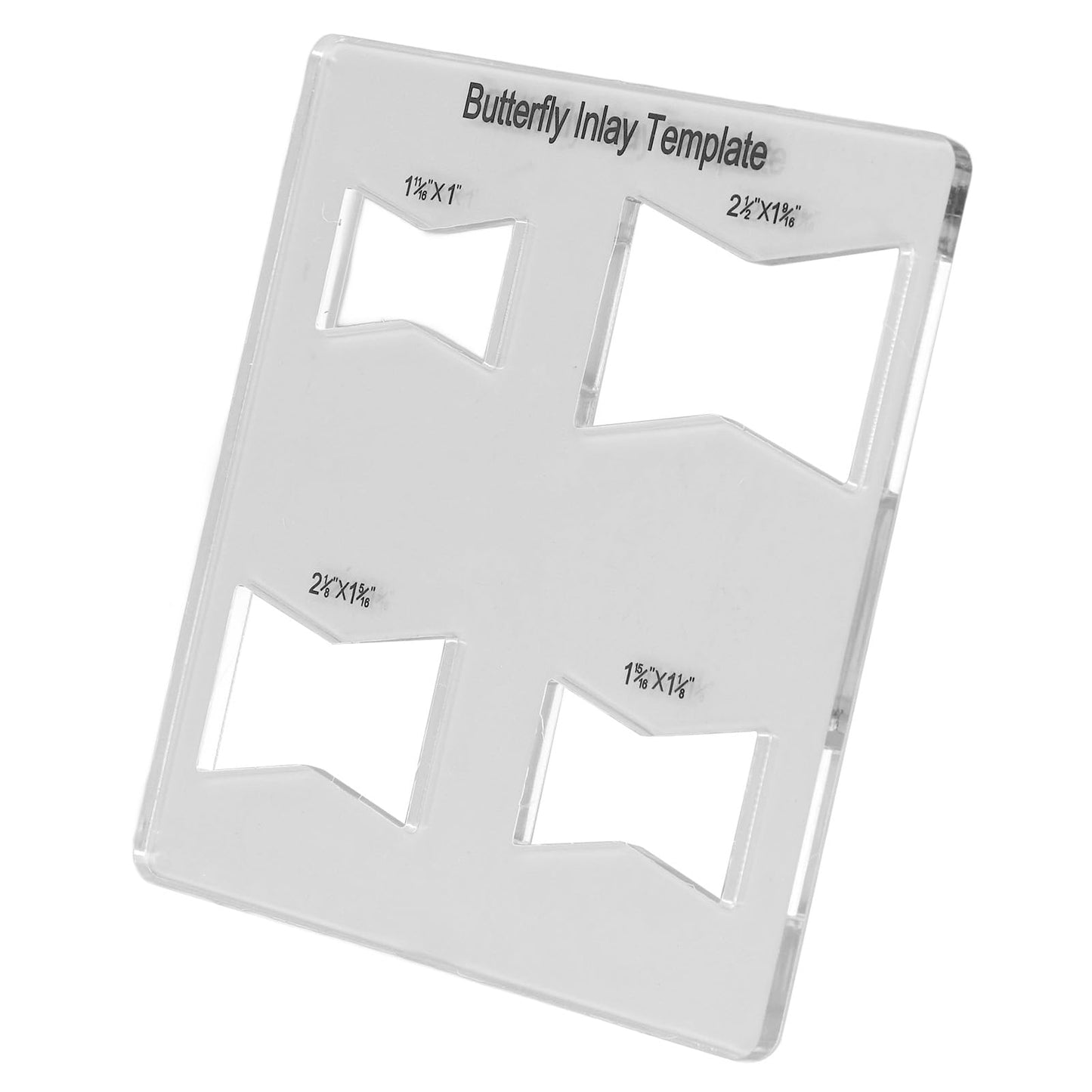 Butterfly Inlay Template Acrylic Woodworking Decoration Router Jig for Furniture Repair Precise Cut Clip (Butterfly Inlay Template)