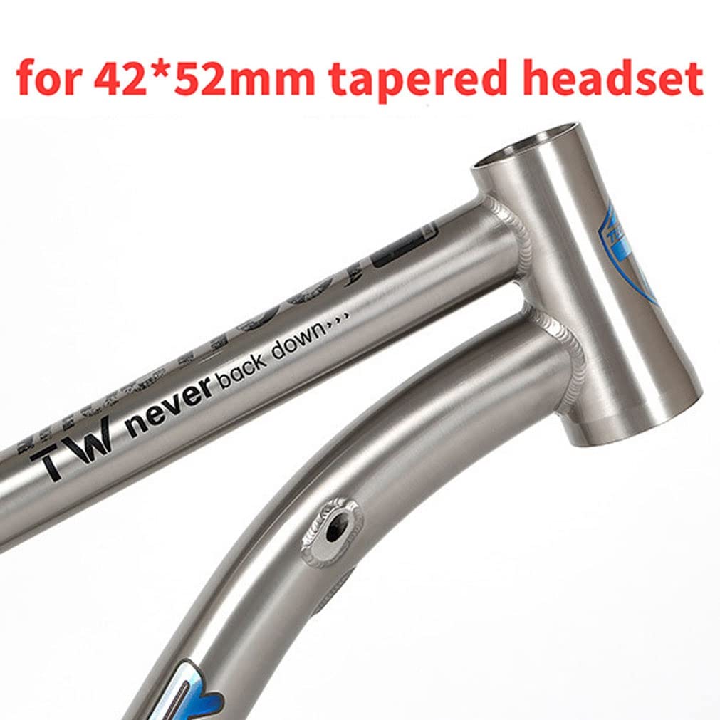 HIMALO Bike Frame 27.5/29er Mountain Bike Frame 15.5''/17''/19'' Lightweight Titanium Alloy Rigid Frame Disc Brake Thru Axle 12x142mm XC AM(27.5 * 17'')