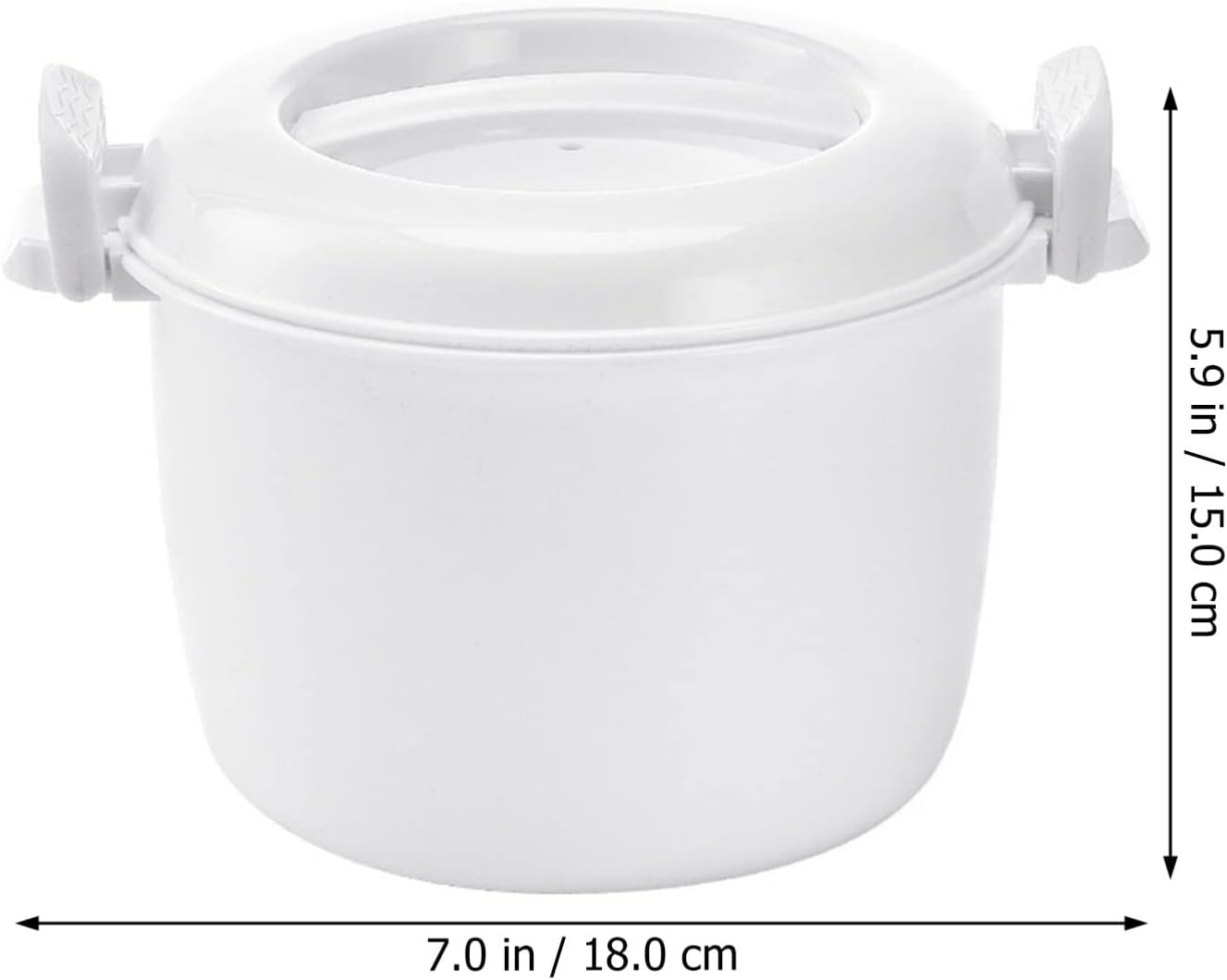 Microwave Rice Cooker Rice Steamer: Round Microwave Food Container for Rice, Chicken, Pasta Cooking
