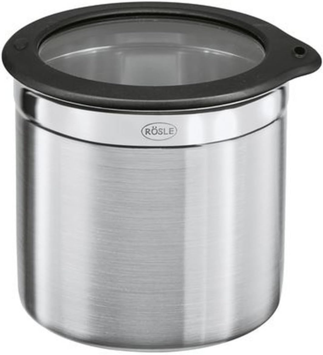 RÖSLE Lunch Box, Food Storage Box, 18/10 Stainless Steel, Dishwasher Safe, 8 cm