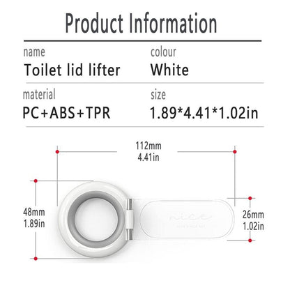 Wsaduop Toilet Lid Lifter, Toilet Seat Lifter Toilet Seat Handle Lifter Toilet Cover Lifter,Avoid Touching Toilet Cover Handle,2 PCS White.