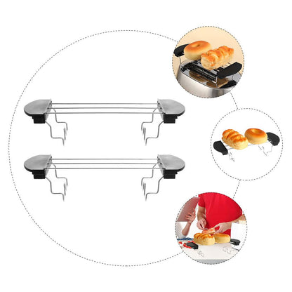 Ciieeo 2-Pack Stainless Steel Toast Rack for Toaster Oven Replacement Adjustable Sandwich Holder Toast Warming Rack for Kitchen Baking