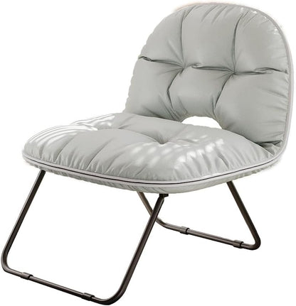 UNM Super Soft Leather Outdoor Folding Chair - Portable, Lightweight Camping Chair for Travel & Picnic, White