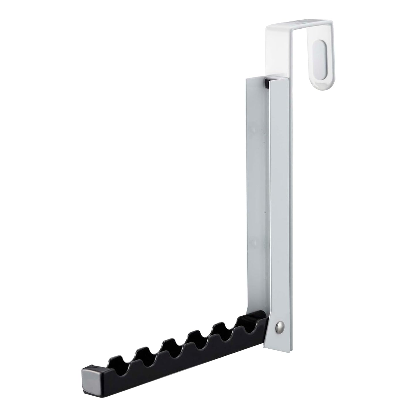 Yamazaki Over The Door Hooks, Alloy Steel, Folding Hanging Coat Rack, Black 7162