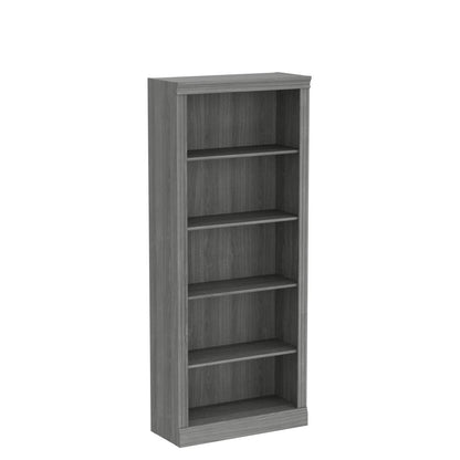 Bush Home Saratoga Tall 5 Shelf Bookcase - Set of 2 in Modern Gray