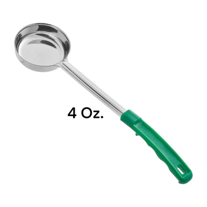 Portion Control Ladles Serving Spoons, Measuring Serving Utensils, for Restaurants, Busy Kitchens, Bariatric Surgery, Weight Loss, 1oz 2oz 3oz 4oz Color Handles Spoodle - Set of 4