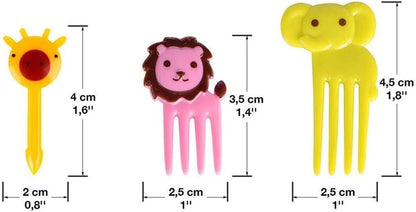 Yangcan0507 50 Pcs Food Fruit Fork Picks for Kids, Cute Animals Bento Box Decor Forks for Cake Dessert Party