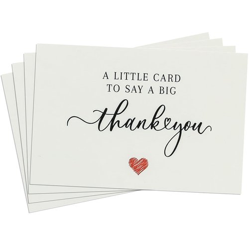 28 Pack 350GSM Thank You Cards with Envelopes, Glitter Heart Premium Greeting Cards, Pefect for Weddings, Baby Showers, Teacher Appreciation, Graduation, Small Business Gifts, Holiday & Christmas Thank You Notes