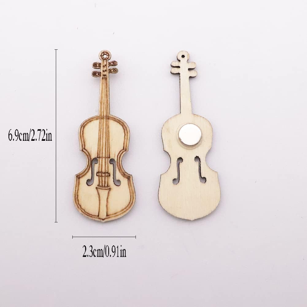Guitar Magnets for Refrigerator, JruiZhp 16 Pcs Lovely Violin Shaped Magnets for Home and Office Decoration