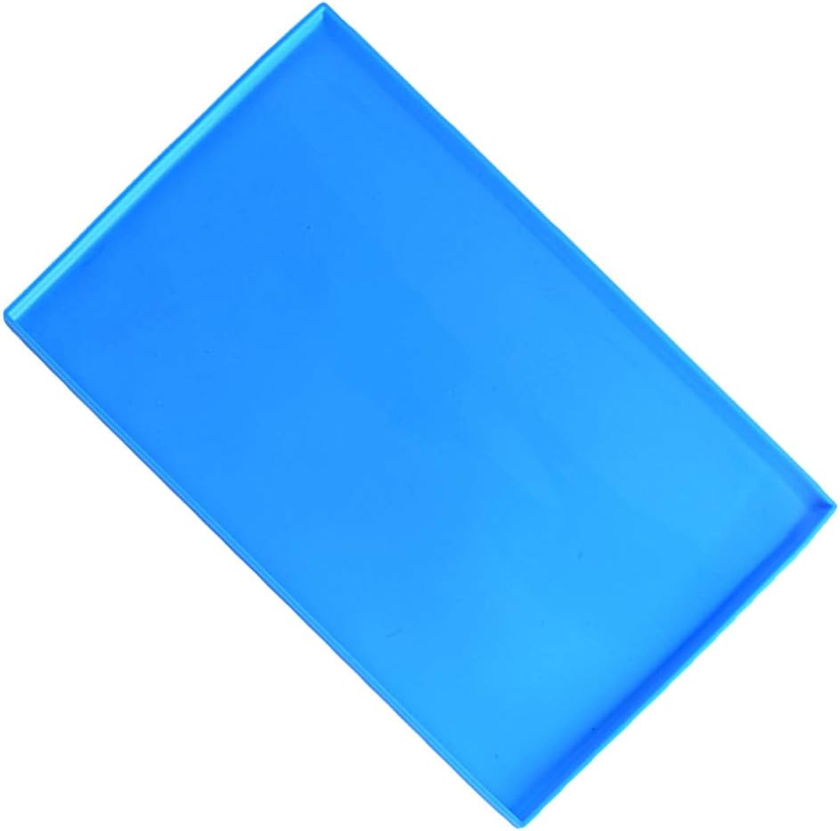 Hemoton Roll Cake Mat Flexible Baking Tray Pan Silicone Cookies Mold Bakeware (Blue)