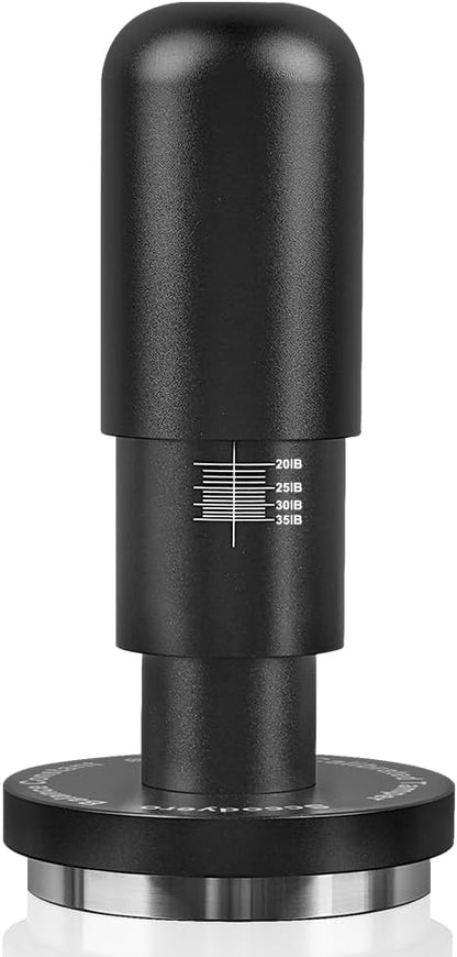 51mm Calibrated Espresso Tamper with Adjustable Pressure Feature, Anodized Aluminum Handle and Stainless Steel Base