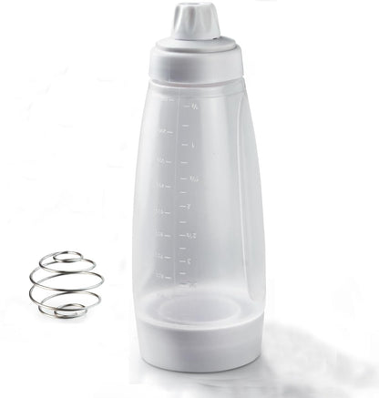 Pancake Batter Dispenser with Blender Balls,33.8 Oz Silicone Squeeze Pancake Mixer, Kitchen Pancake Batter Dispenser Bottle Baking Tool for Cupcakes, Crepes, Waffle, Muffins,Qatayef,Cupcakes